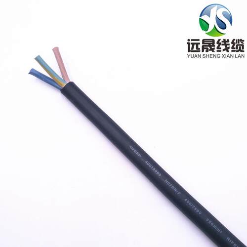 42安相大功率电线VDE认证护套线H07源RN-F三3*6胶线厂家JNY橡直销