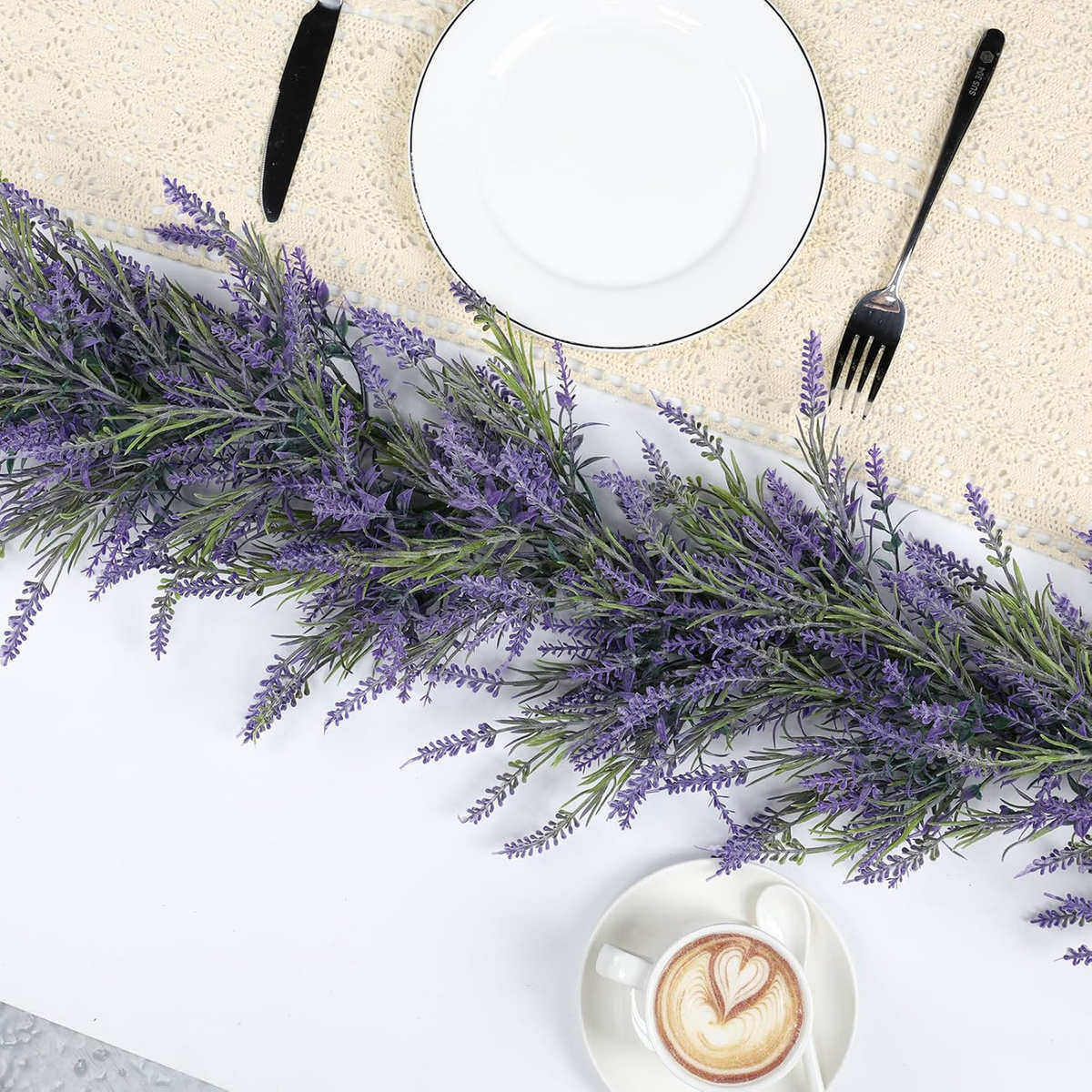 美美春夏季仿真薰衣草藤条母亲节楼梯挂饰餐桌装饰品前门们挂,鲜花速递/花卉仿真/绿植园艺,仿真绿植,淘宝优惠券,粉丝福利购,淘宝优惠卷