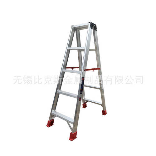 中型铝合金人字梯折叠梯铝焊梯子工程梯人字梯铝合金楼梯家用叉梯