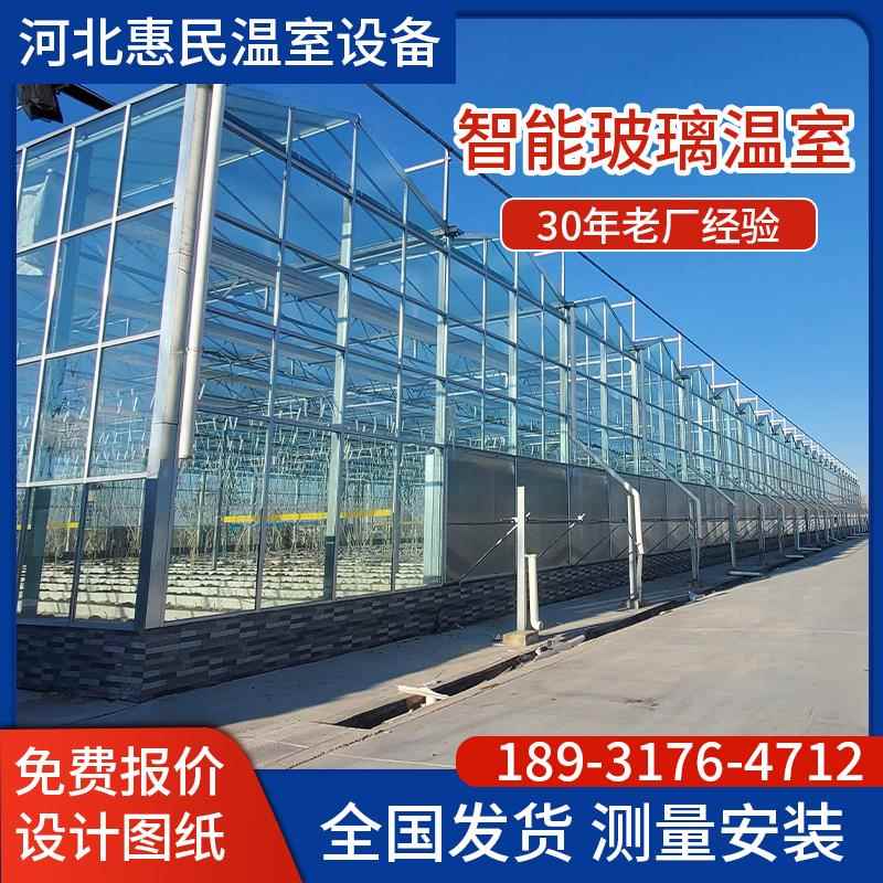玻璃温室智能控温农业观光工程温室蔬菜花卉养殖大棚连栋玻璃温室