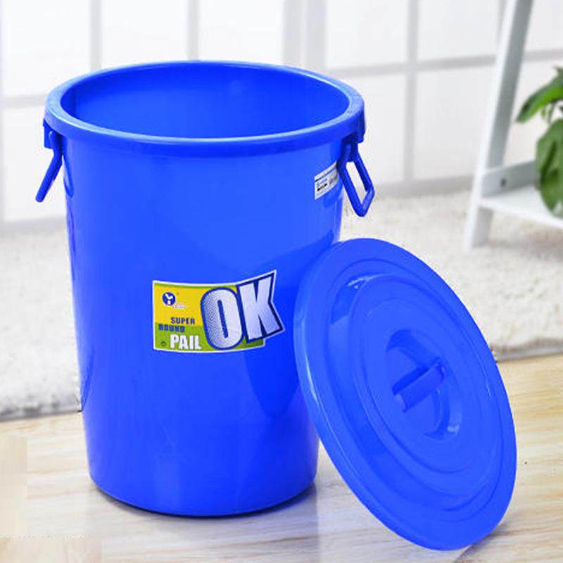 塑料环卫垃圾桶室外大号带轮子储物桶工业圆形户外水桶120L100L