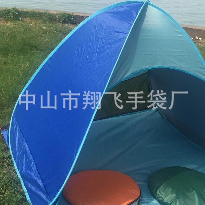 新款直销供应 单层户外可折叠沙滩帐篷 遮阳户外踏青帐篷可印LOGO