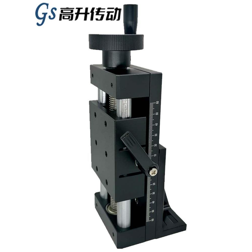 包邮z轴手摇丝杆升降滑台梯形T丝杠轴承带自锁双光轴重载型位移台