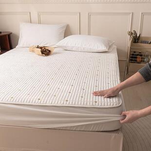 2023新款 纯棉防水隔尿床笠单件全棉夹棉床垫保护罩防尘床罩防滑