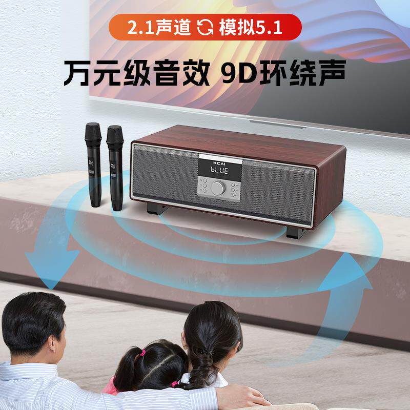 家庭影院k歌体机音响大功率重低一音霸音响带话筒电659声音视箱 - 实物图