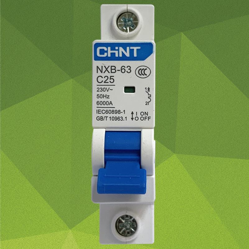 正泰小型断路器NXB-63 1P 25A 正泰空气开关 25A C型正泰空开 C25