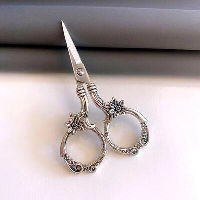 Stainless Steel Vintage Scissors Sewing Fabric Cutter Embroi