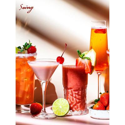 SOING鸡尾酒杯网红组合酒吧马天尼杯高脚杯子套装香槟洋酒杯柯林
