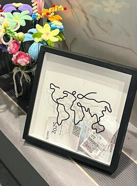 家居好物|相框摆件客厅桌面电视柜装饰品创意收藏旅行票根收纳盒