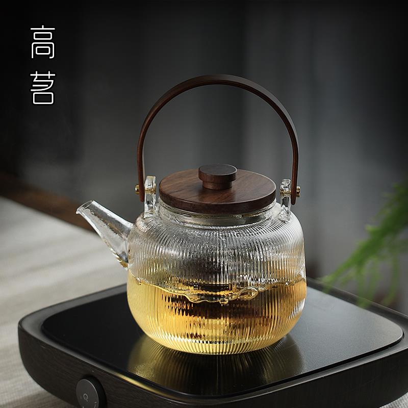 A5L玻璃煮茶壶电炉泡茶白蒸煮老陶茶围炉煮炉茶器FHJM58茶烧水壶