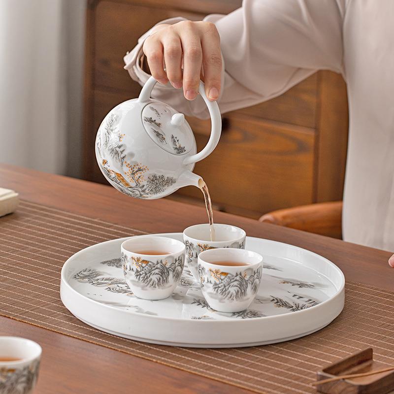 德瓷羊20241122脂玉白青雪景陶瓷茶具套装高档家用办公花用大容量