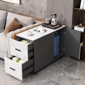 沙发边柜侧边柜轻奢岩板移动边几茶茶桌用茶台客厅985家约现简代