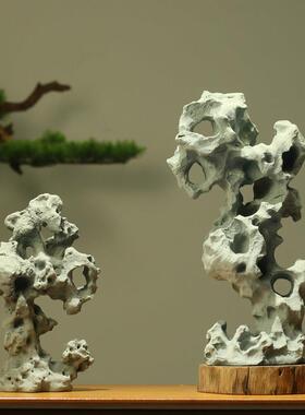 新中国风模拟人工太湖石禅宗摆件客厅书房庭院鱼缸景观民宿装饰工