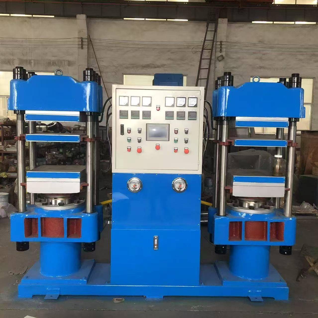 青岛厂销100T自动硫化机 四柱式橡胶鞋底模压成型机 硅胶液压机