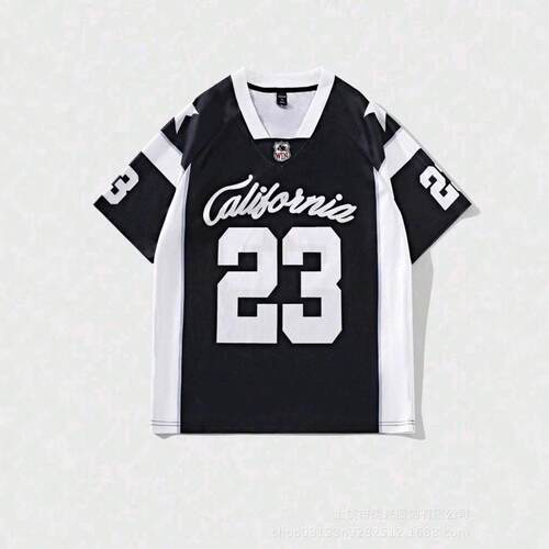 Men'S Letter Print Californiam 23 Baseball Jersey Loose