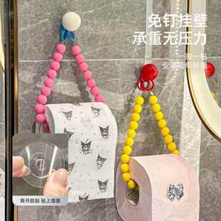 多巴胺卷纸架壁挂式卫生间纸巾盒浴室免打孔创意厕纸收纳置物架