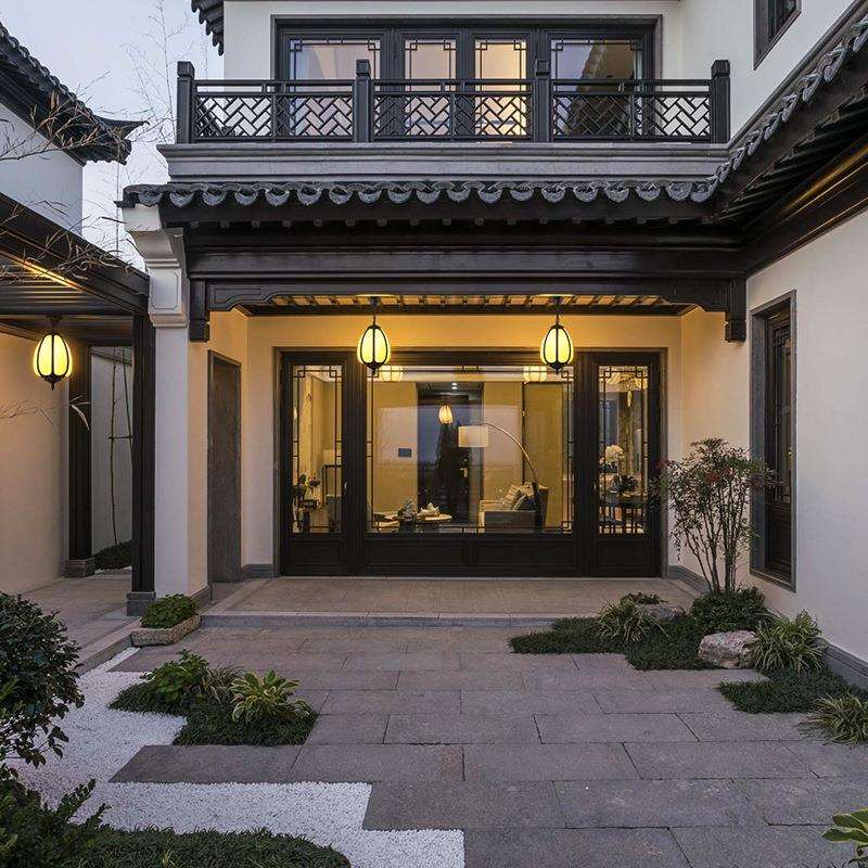 户外吊灯室外防水露台大门口挂灯中式花园别墅凉亭led超亮庭院灯