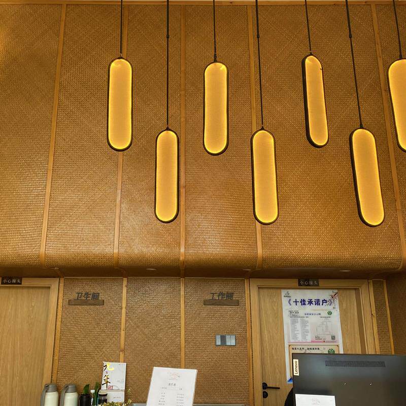 定制高档竹编吊顶背景墙面家具门板装饰装修用竹席手工编碳化防腐