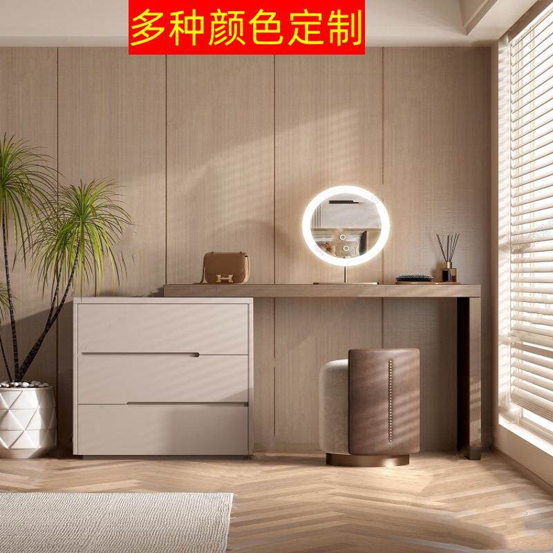 迷你烤漆梳妆台卧室化妆桌多功能小户型书桌斗柜一体组合柜整装