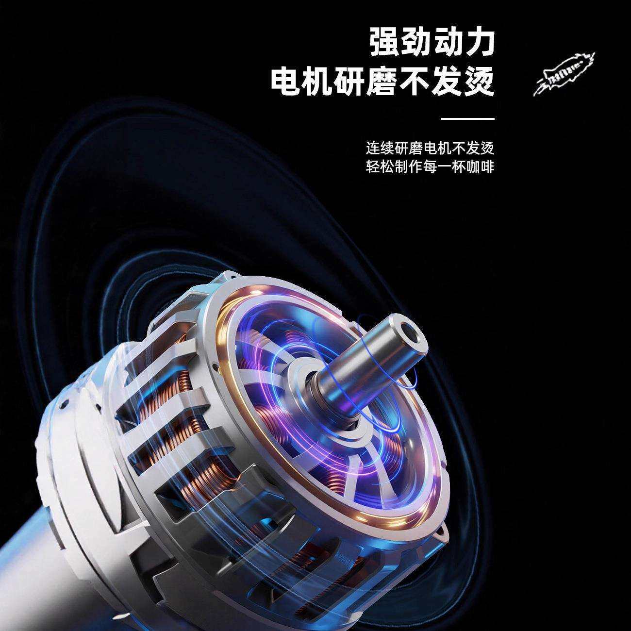 跨境厂家便携电动磨豆机咖啡豆磨粉机家用一体小型咖啡研磨机