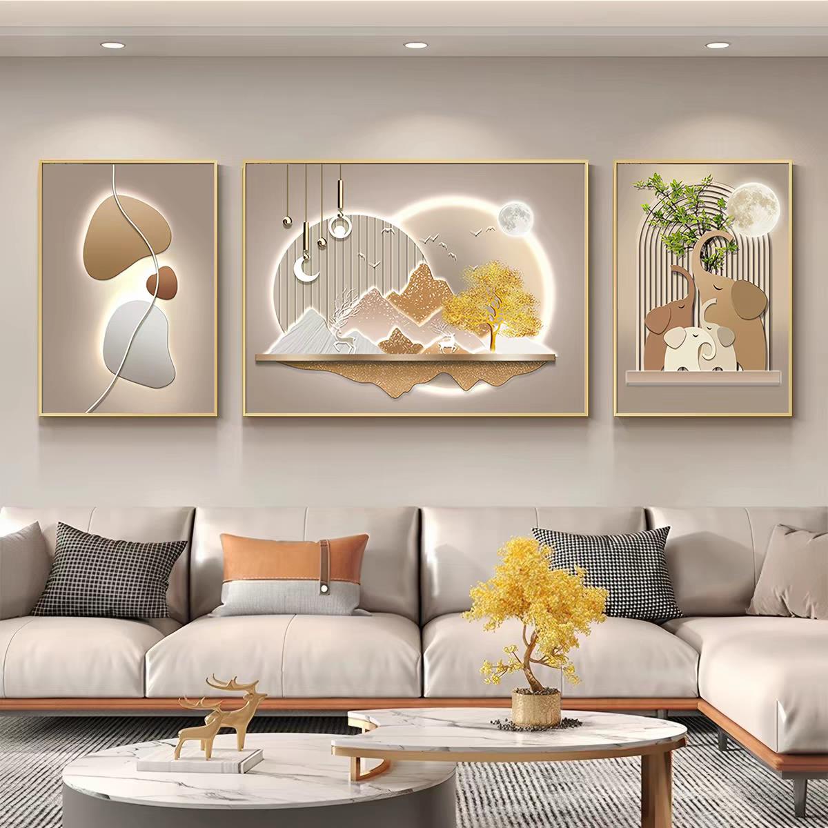 大象电表箱装饰画竖款配电箱挂画遮挡电闸盒总开关壁画弱电箱遮丑