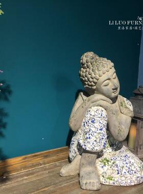 正品别墅花园庭院睡佛装品禅意摆件园艺饰景东南亚佛落地造彩绘青