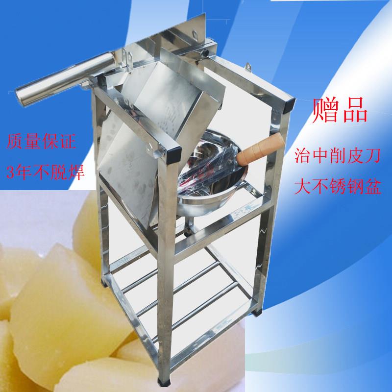 战良新款满焊加厚手动甘蔗切节机铡刀匝刀切断架子加长削皮不锈钢