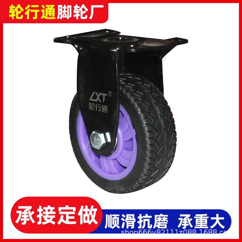 天然橡胶脚轮静音脚轮酒店推车弹力轮工业用货仓工具车轮子