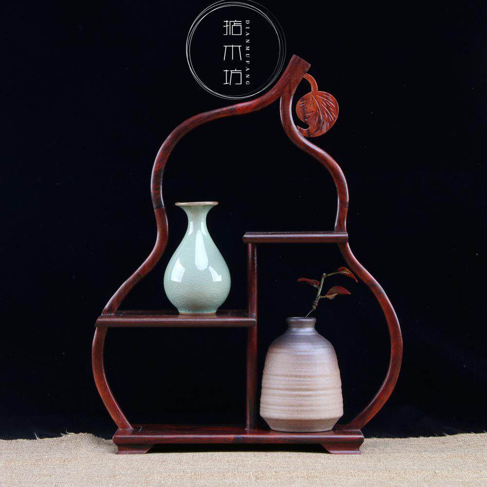红木博古架小型物多紫宝PYI阁红酸枝茶具架实木置架砂茶盆景展壶
