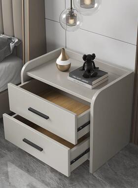 R*实木生态板家用小户型床头柜简约现代多功能卧室收纳柜床边小柜