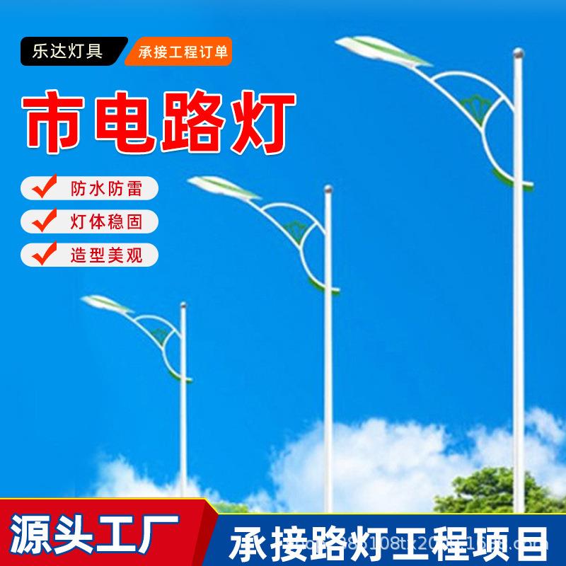 厂家单双臂路灯工程6米10米防水户外市政道路照明灯新农村led灯
