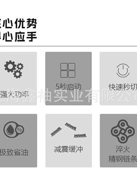 TOPSUN油锯XCS731油锯大功率二冲程汽油链锯园林砍伐锯