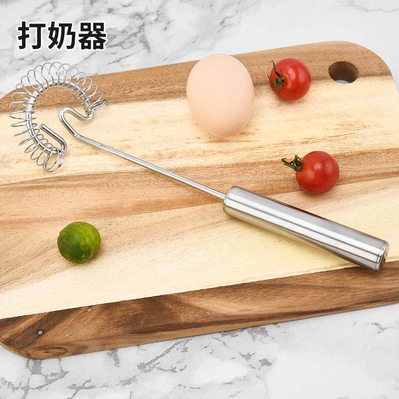 新款手动弹簧打蛋器 打奶器家用小型咖啡羊奶搅拌器 奶泡器