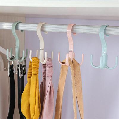 Rotating Four-Claw Hook Multi-functional Wardrobe Bag Hook N