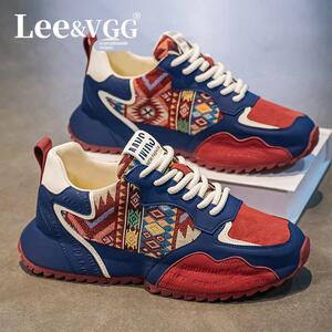 Lee&vgg高级感阿甘男鞋国潮刺绣网红爆款休闲运动软底百搭老爹鞋