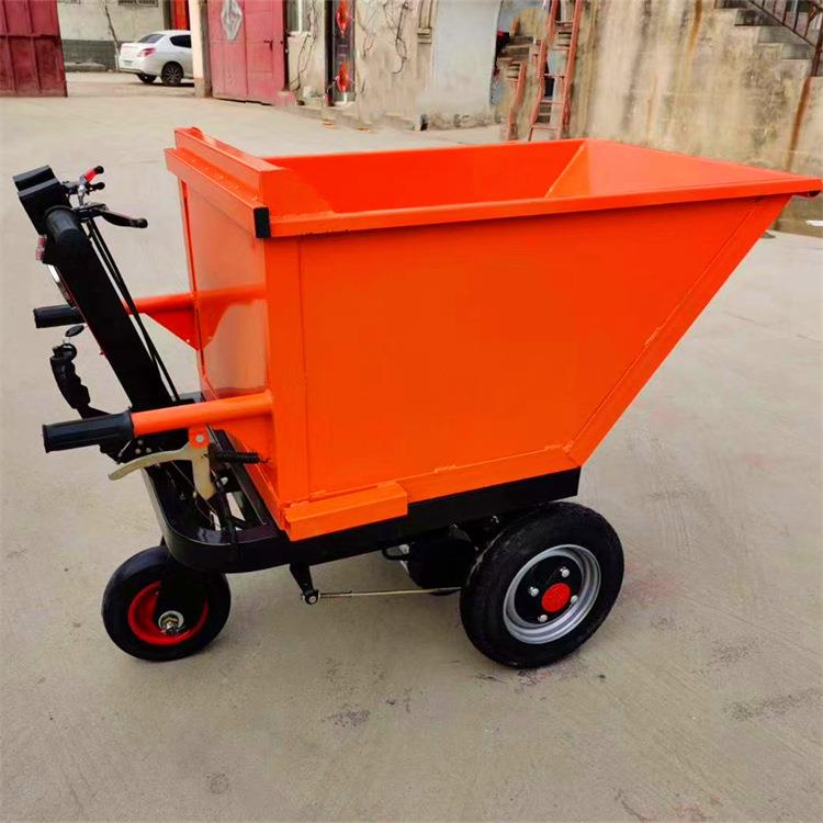 成德建筑工地三轮电动灰斗车手推翻斗车拉灰拉砖车