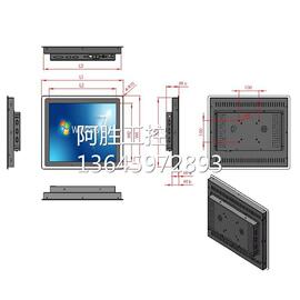 10.4寸高清壁挂工控电容触摸一体机，工业平板电脑，双核四核i3i54g