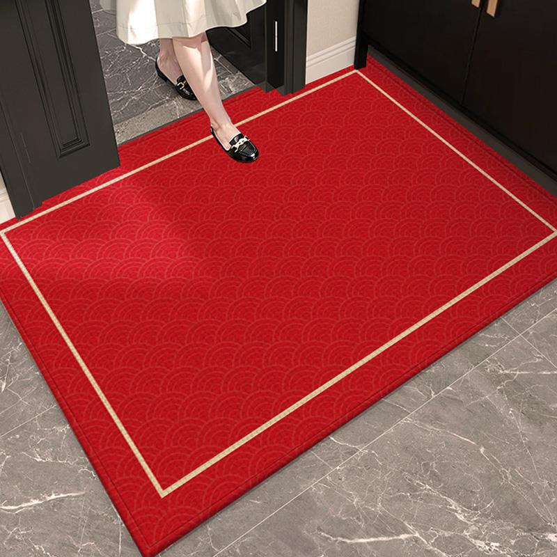 红色门垫入户门地垫门口进门脚垫家用门外加厚喜庆乔迁防滑高级感