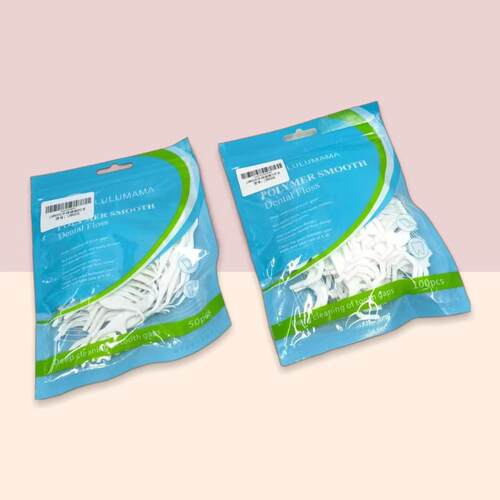 Dental floss for oral hygiene, available in packs of 30, 50,