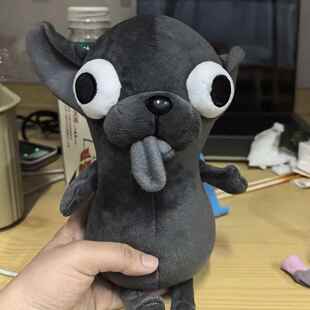 呆萌变种吉娃娃玩偶公仔可爱卡通搞怪萌趣吉娃娃黑色小狗毛绒玩具