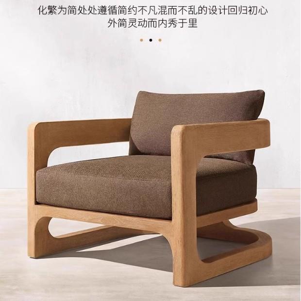 户外柚木沙发组合室外露天阳台防水防晒家具别墅庭院花园实木沙发