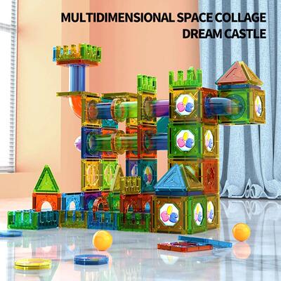 Light Magnetic Tiles Building Blocks for Kids, 3D Clear Educ