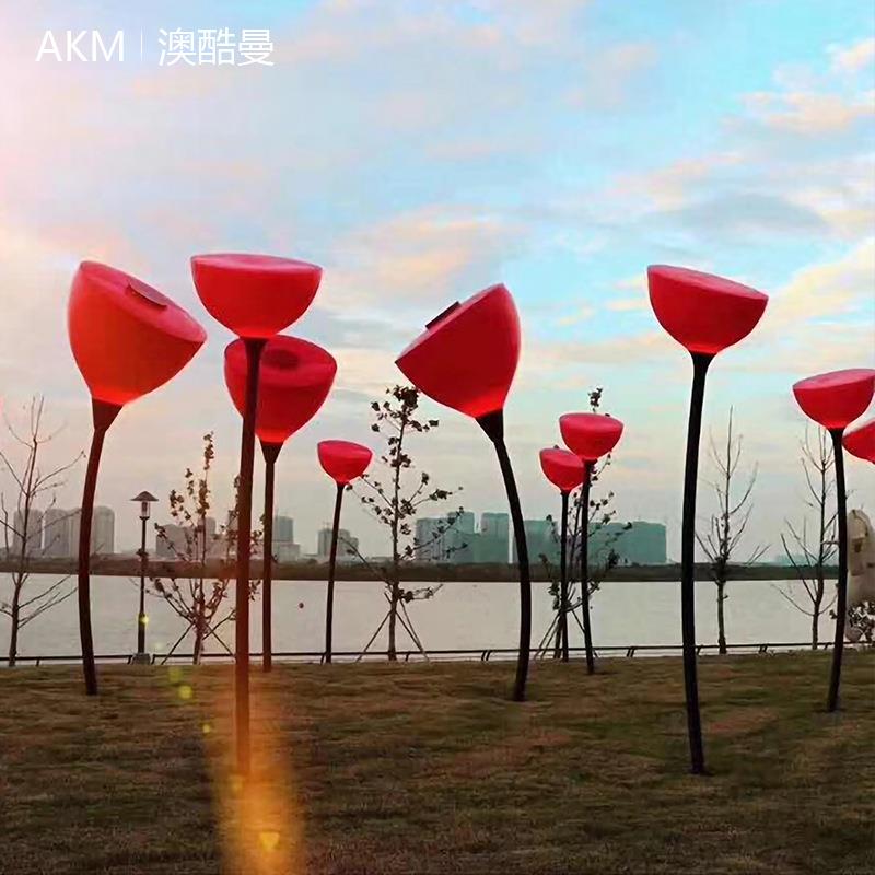 led马蹄饰莲灯外亮芦苇灯防户水广场公akm35园小区草坪装景观化灯