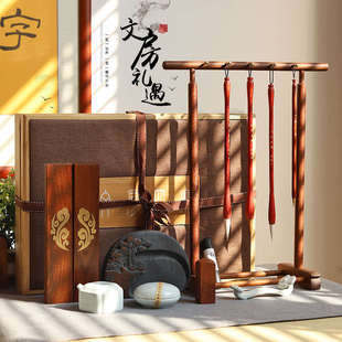 文房四宝笔墨纸砚套装书法毛笔专业级歙砚台礼盒送礼全套砚台笔架