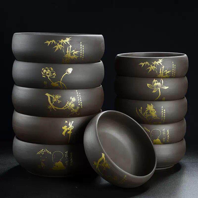 紫砂茶洗功夫茶具茶杯洗水洗茶碗水盂大小笔洗茶渣烟灰缸