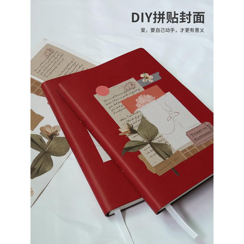 a5时间开物方格本拼贴情人节创意礼物情侣款手账本ins空白文艺