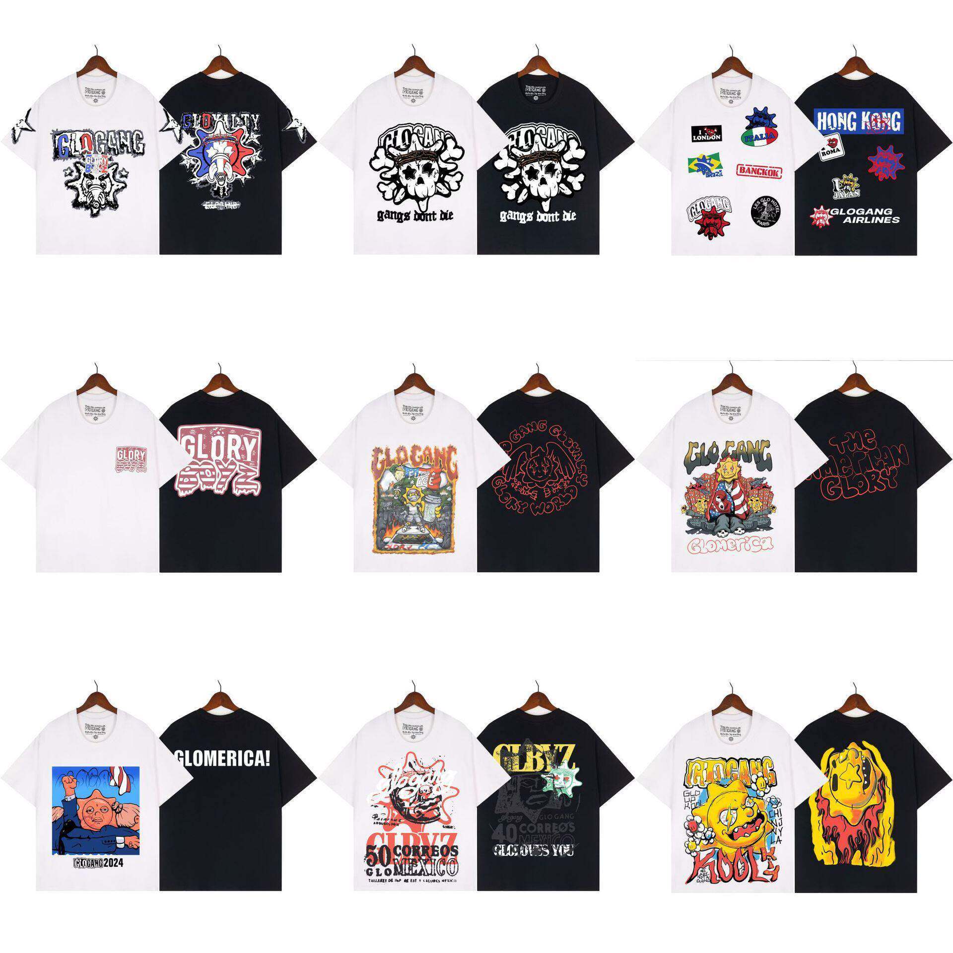 High-quality Summer Short-sleeved Men'S Glo Gang Boyz