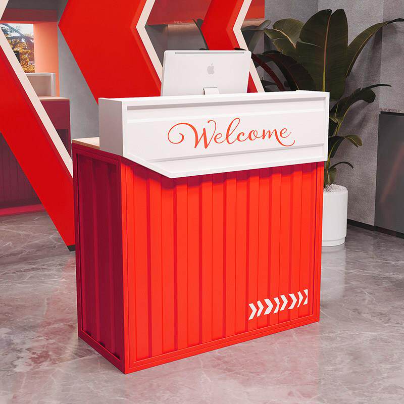 工业风火锅烧烤店吧台收银柜台餐饮前台接待台店铺小型迎宾台咨