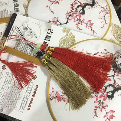 阿兰扇艺 扇坠 玉珠子坠子流苏 中国风龙结款扇坠 女扇配件