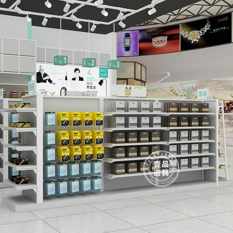 诺米双面展示架中岛柜超市便利店百货店零食饰品化妆品陈列架图片